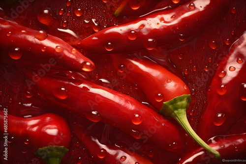 red-hot chili peppers a Red Background