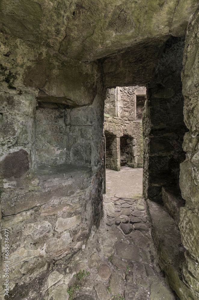 Cellar of Lochleven Castle near Kinross.