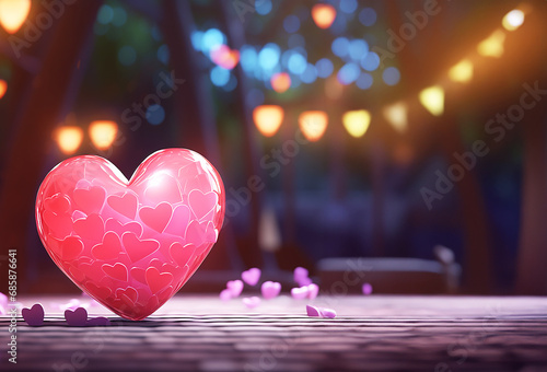 Valentine's day background with heart with space for text photo