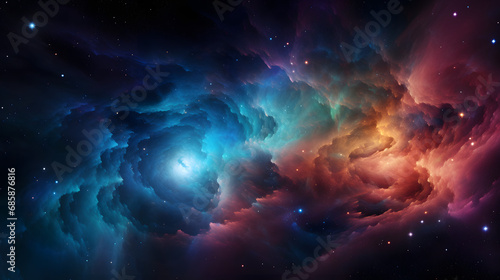 A mesmerizing swirl of galaxy colors in an abstract cosmic background.