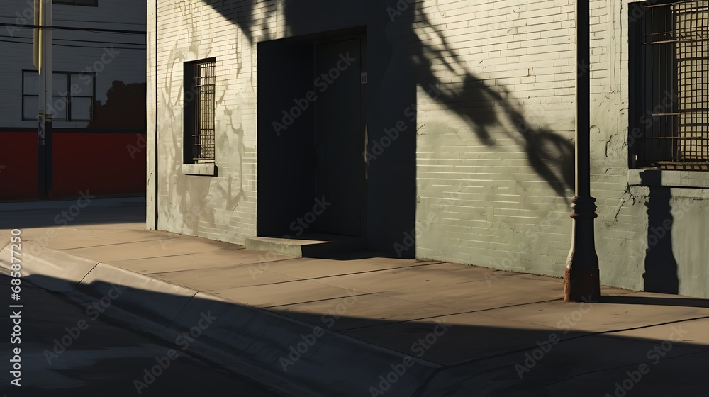 Interplay of shadows in urban settings