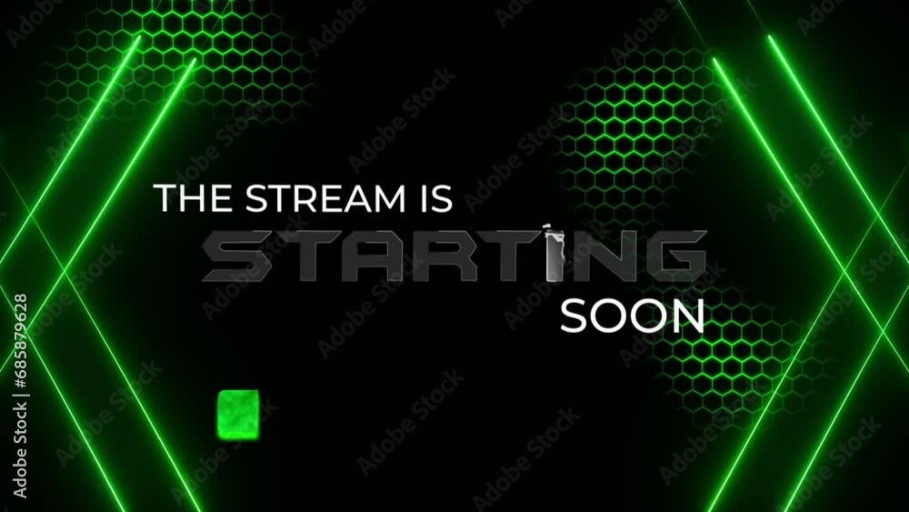 Live Streaming Intro Overlay With Neon Line And Green Theme Background Live Streaming Intro Overlay With Neon Line And Green Theme Background