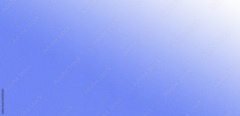 Fototapeta premium Abstract background with gradient blur and grain noise texture. Multicolor banner with blurry circles. Suitable for social media, print, covers, posters. Blue and white gradient. Wide banner size.
