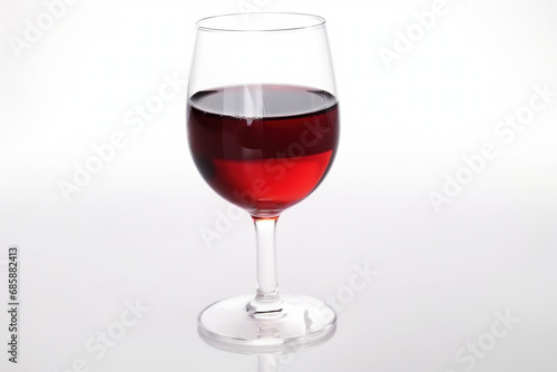Red wine in a Glass isolated on white