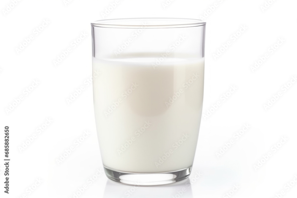 glass of milk isolated on white glass of milk isolated on white