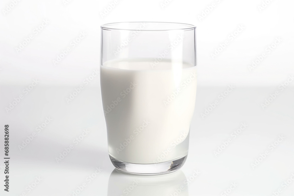 glass of milk isolated on white glass of milk isolated on white