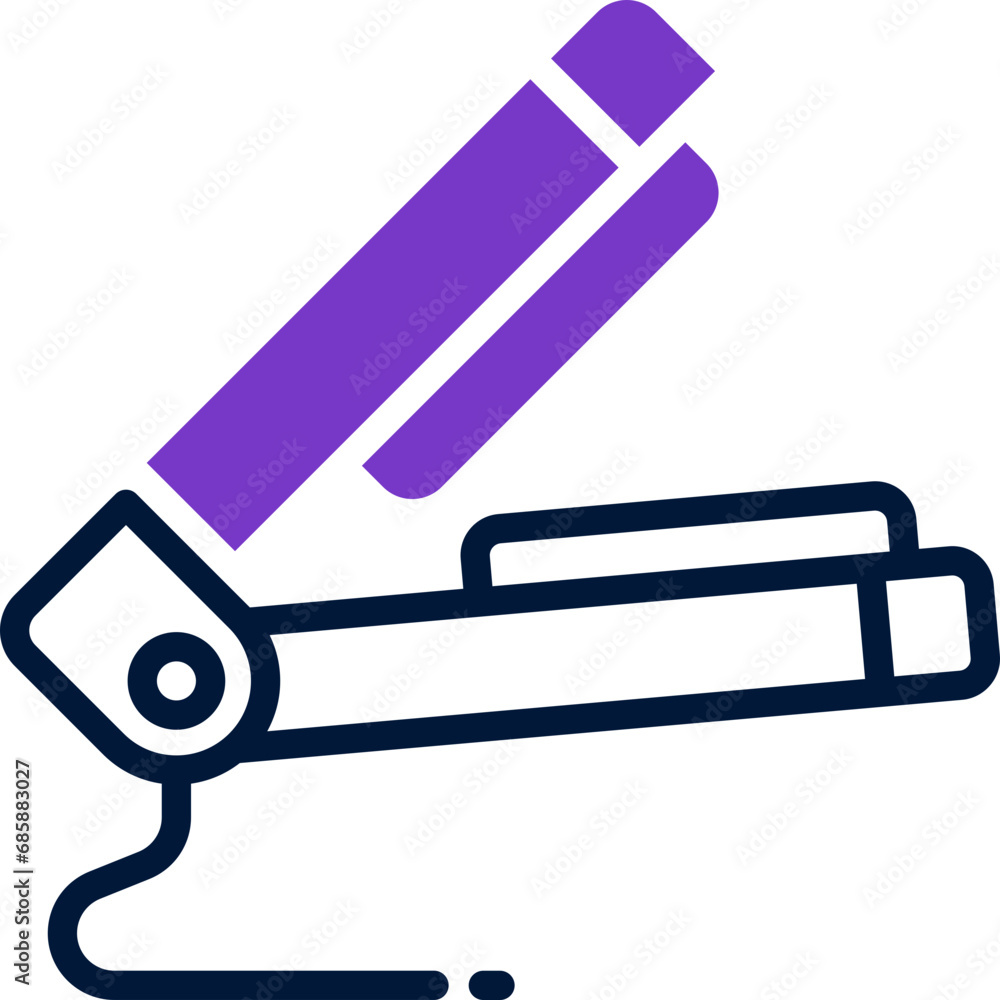 hair iron icon. vector dual tone icon for your website, mobile, presentation, and logo design. hair iron icon. vector dual tone icon for your website, mobile, presentation, and logo design.