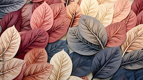 Patterns created by natural elements like leaves or petals