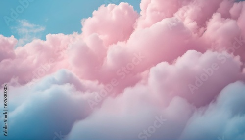 Playful and sweet - colorful cotton candy against a soft pastel backdrop