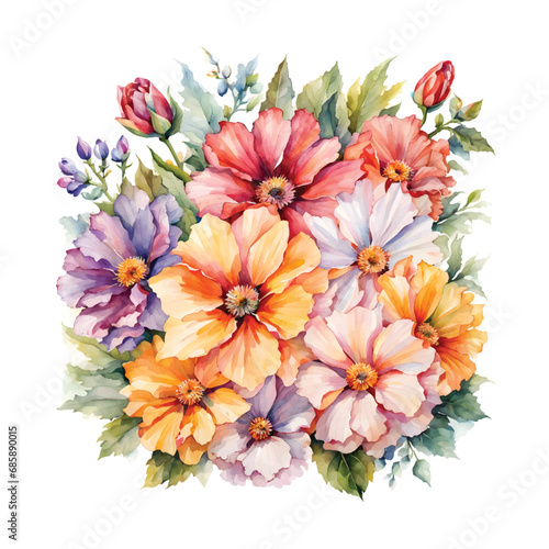 Watercolor flowers for design cards  vector EPS format.
