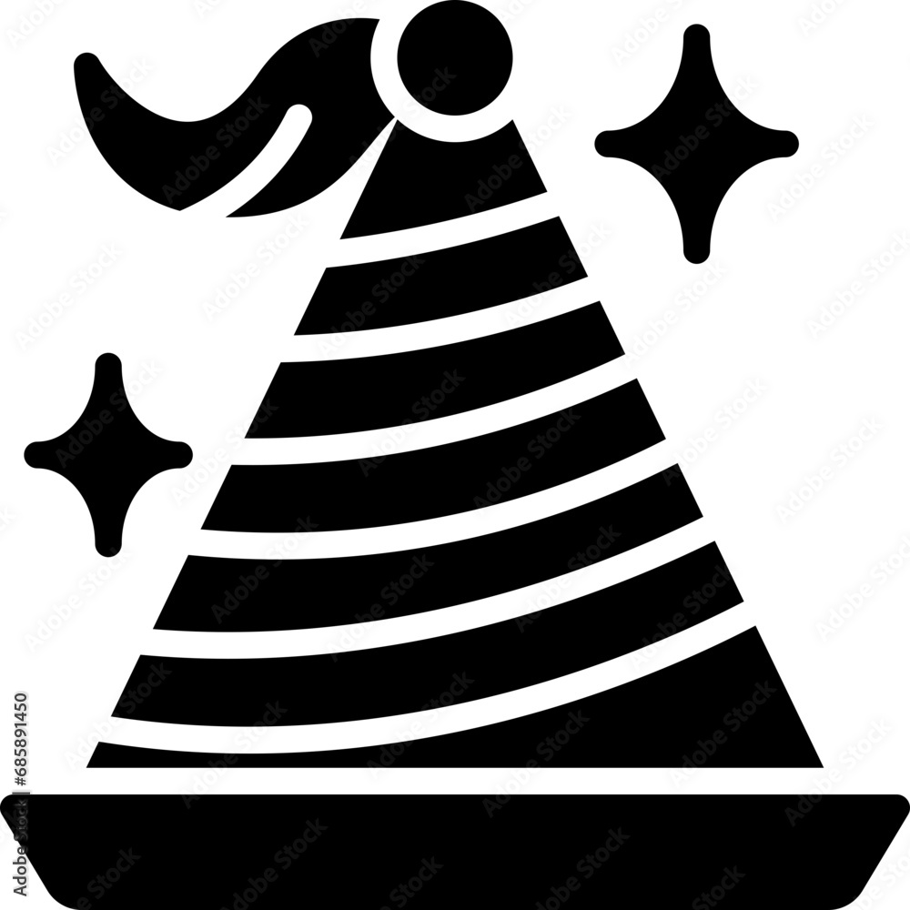 party hat icon. vector glyph icon for your website, mobile, presentation, and logo design. party hat icon. vector glyph icon for your website, mobile, presentation, and logo design.