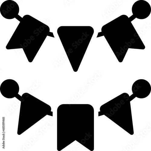 party flag icon. vector glyph icon for your website, mobile, presentation, and logo design.