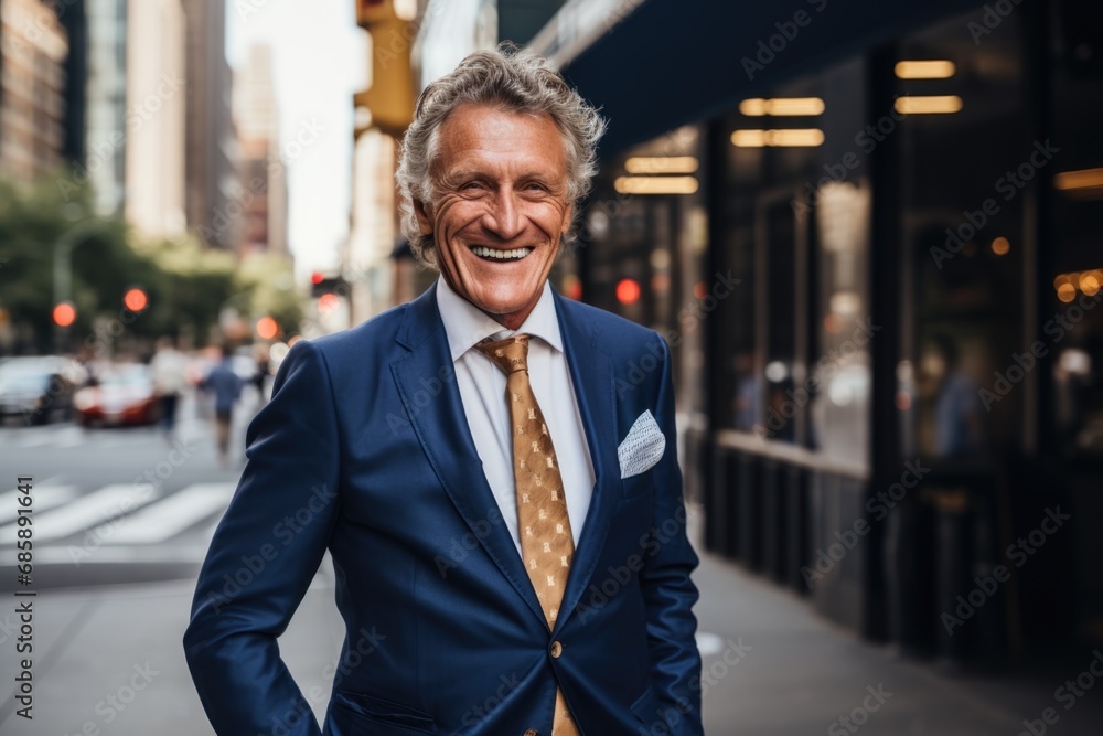 Portrait of a happy senior businessman in the city Portrait of a happy senior businessman in the city