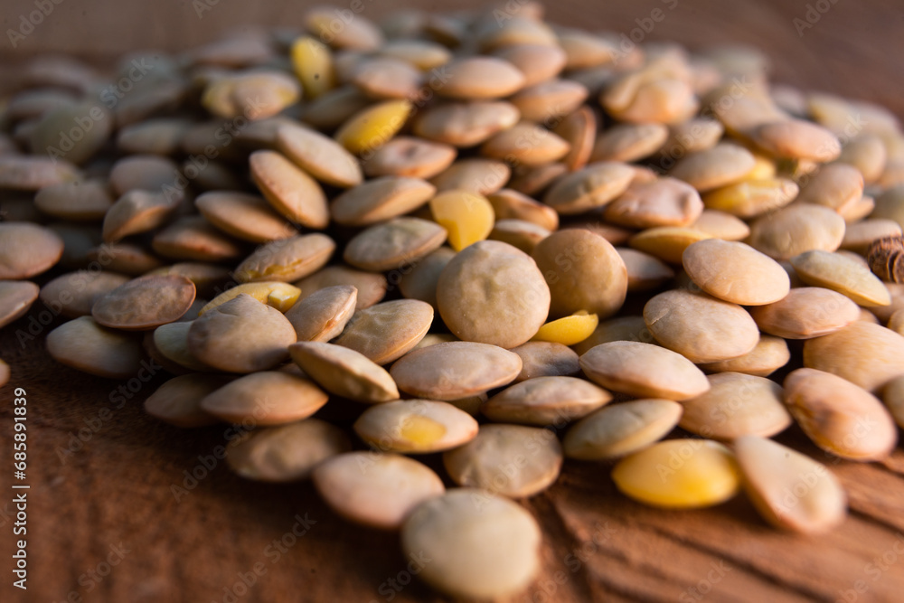 Macro Shot of a Pile of Lentils