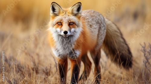 Red Fox. The red fox is one of the most important furbearing animals harvested. generative ai © Witri