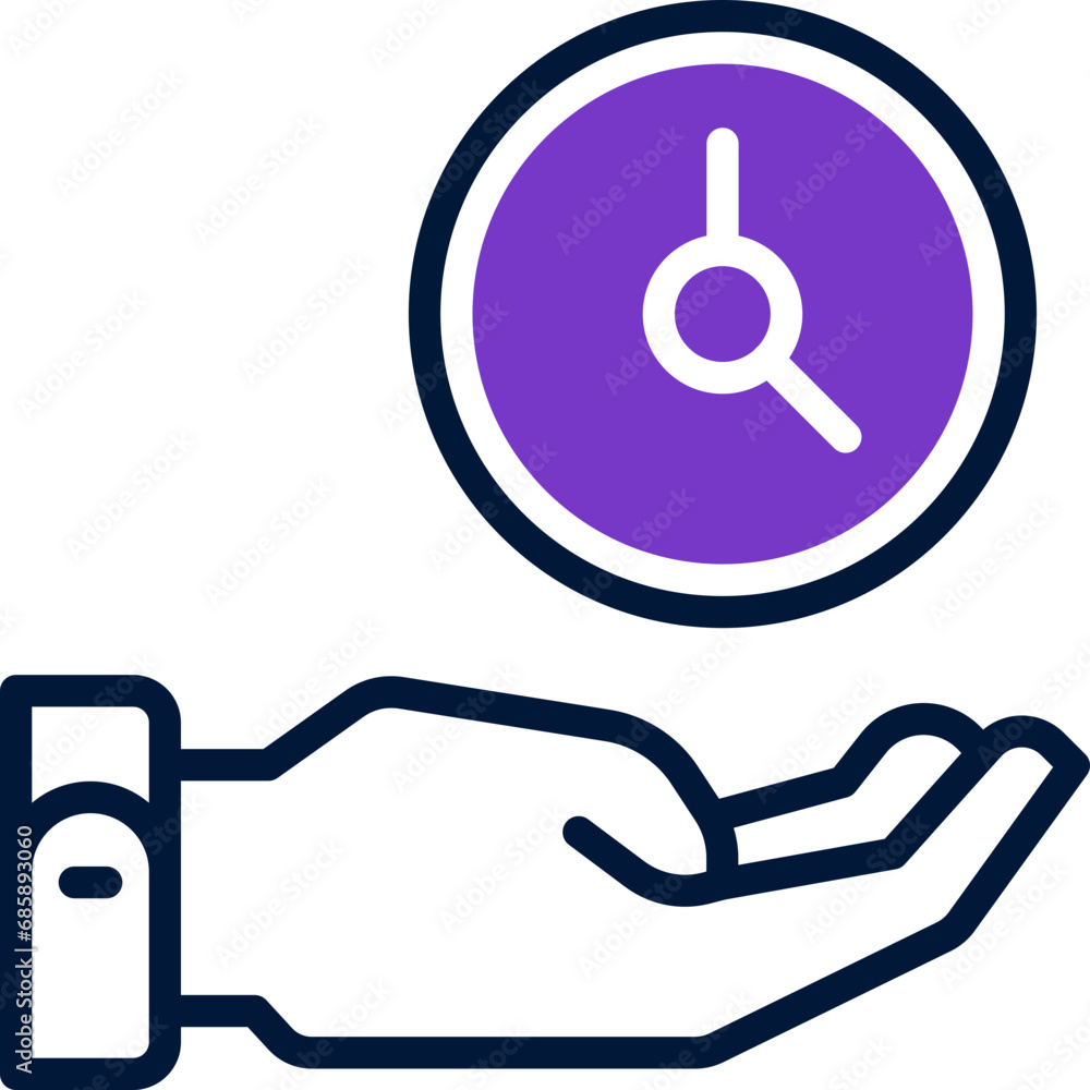 give time icon. vector dual tone icon for your website, mobile, presentation, and logo design. give time icon. vector dual tone icon for your website, mobile, presentation, and logo design.