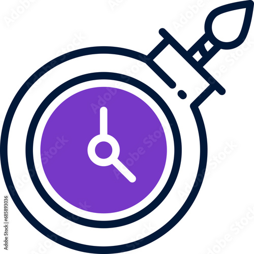 bomb time icon. vector dual tone icon for your website, mobile, presentation, and logo design.