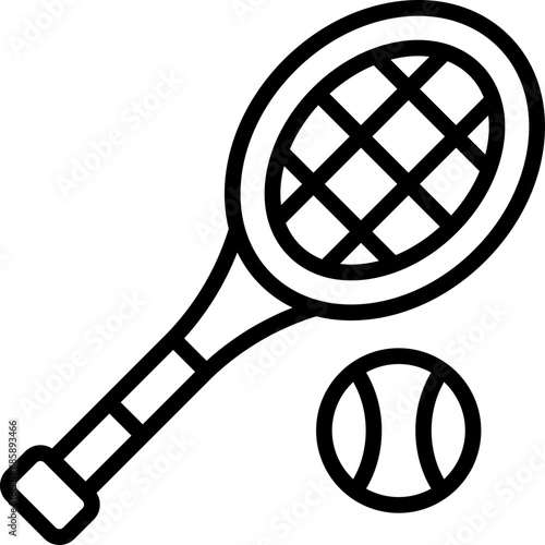 tennis icon. vector line icon for your website, mobile, presentation, and logo design.