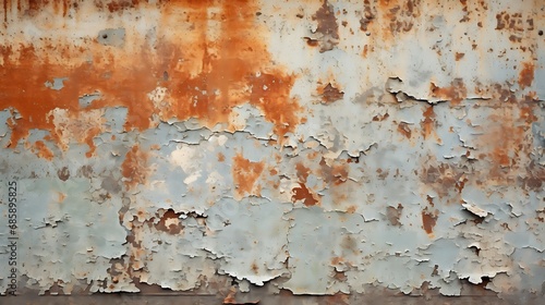 Textures in rusted metal and peeling paint