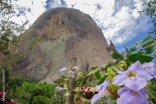 huge Pedra Azul rock formation, in Domingos Martins, Espirito Santo state, Brazil photo