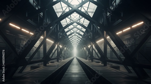 The symmetry and lines of industrial structures photo