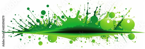 Abstract watercolor green background with splashes.