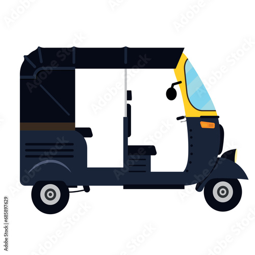 rickshaw black illustration