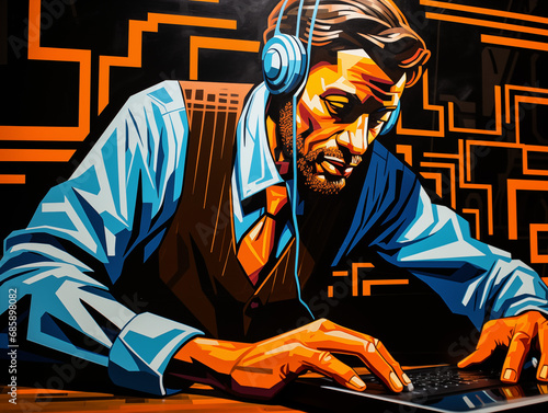 DJ at the Turntable, music, house, underground