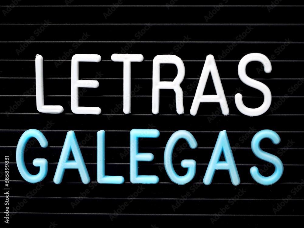 Letras galegas typography Celebration of the galician literature day	