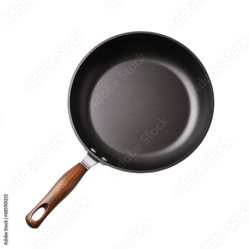 Frying pan isolated on transparent and white background. PNG transparent