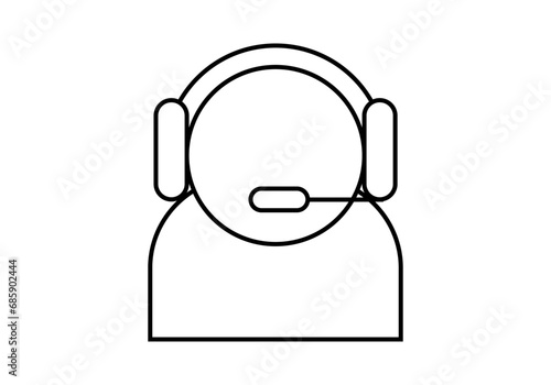 Icono de atención al cliente o streamer.
