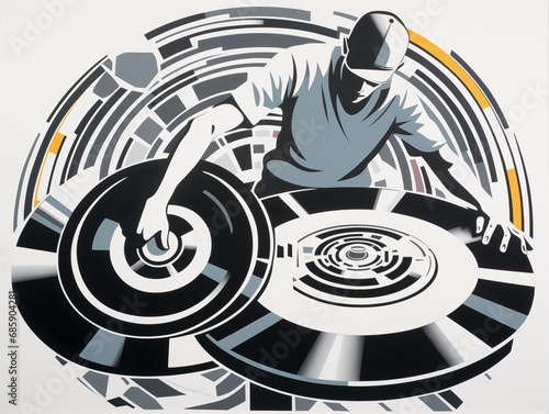 DJ at the Turntable, music, house, underground