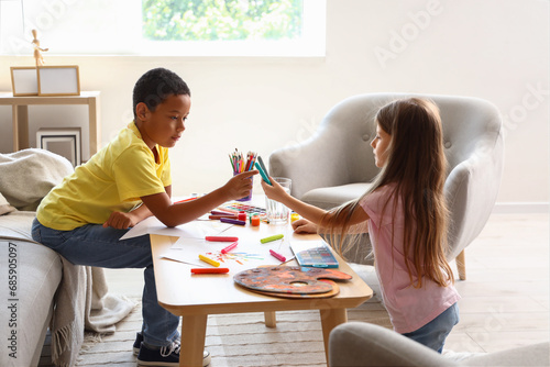 Cute little children drawin...
