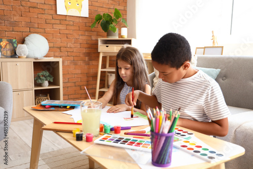 Cute little children drawin...