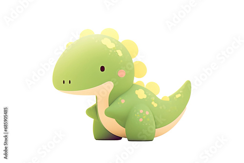 Cute dinosaur isolated. 3d illustration style