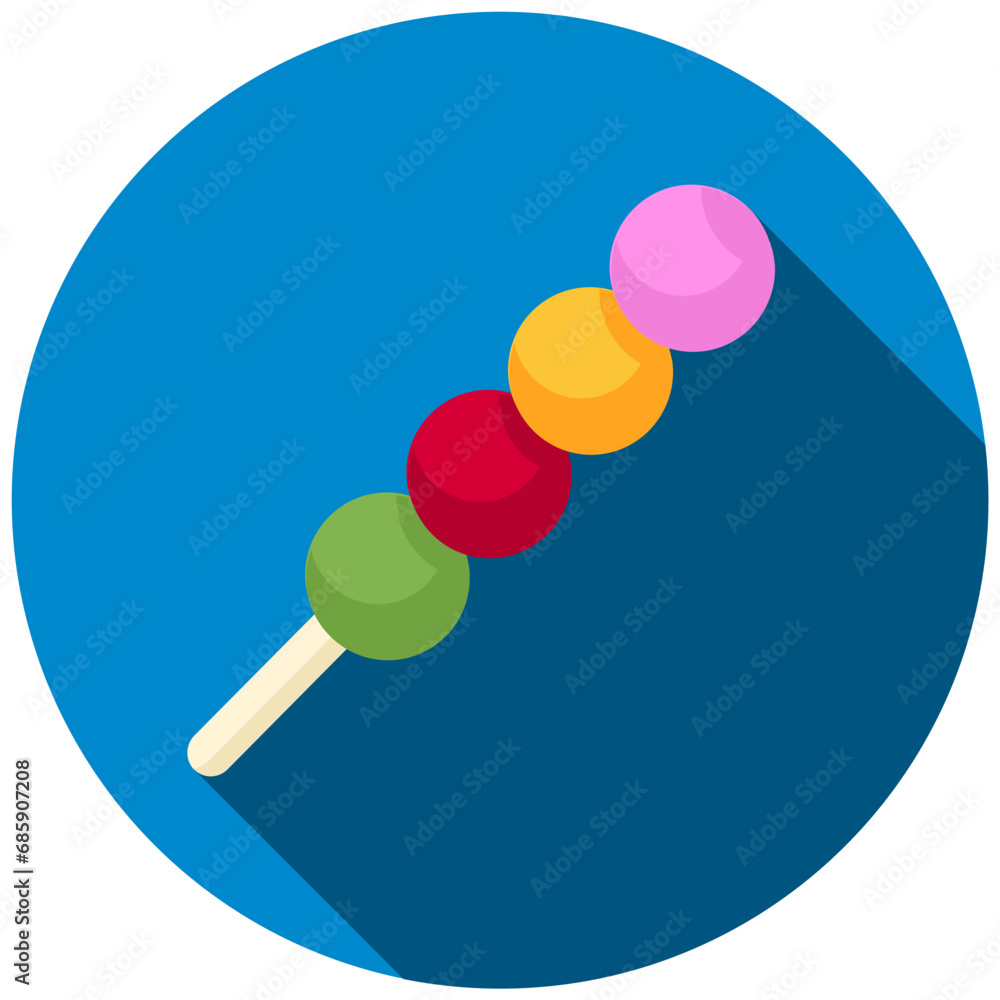 Candy Stick Lollipop Icon In Rounded Flat Design Style Vector Illustration Candy Stick Lollipop Icon In Rounded Flat Design Style Vector Illustration