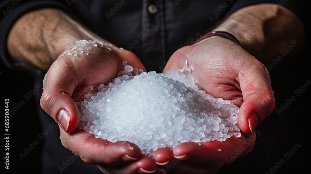Fototapeta premium salt hold in the hands