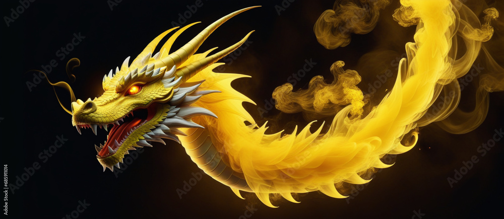 Obraz premium yellow dragon