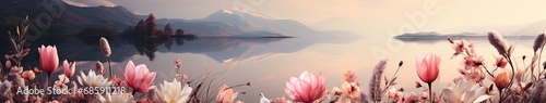 Colorful Easter Banner: Creative Holiday Illustration for Spring Celebrations. Generative AI