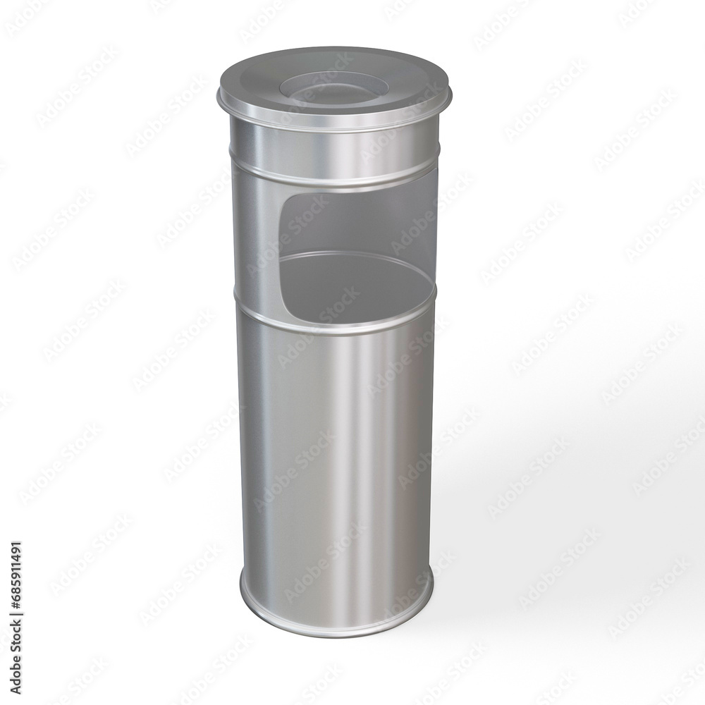 Ashtray Receptacle 3D Model on White Background Ashtray Receptacle 3D Model on White Background
