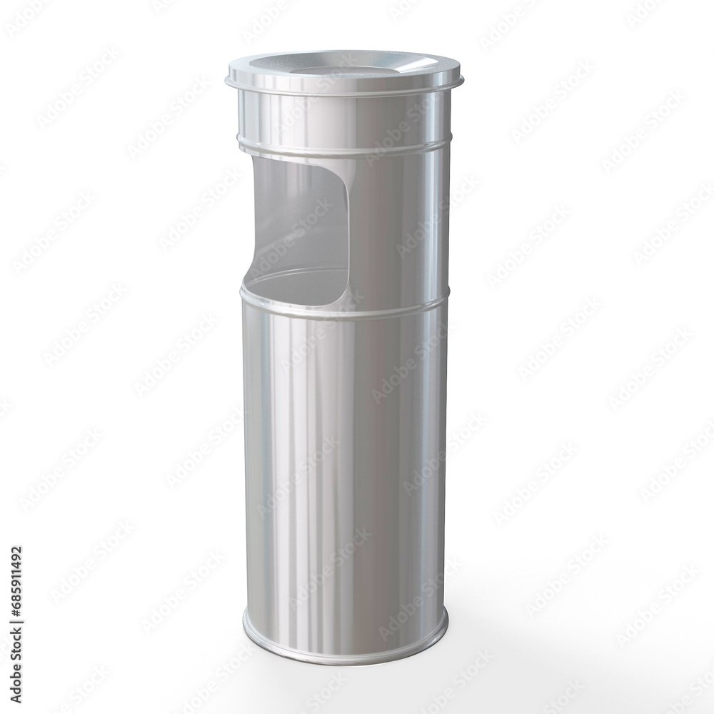 Ashtray Receptacle 3D Model on White Background Ashtray Receptacle 3D Model on White Background