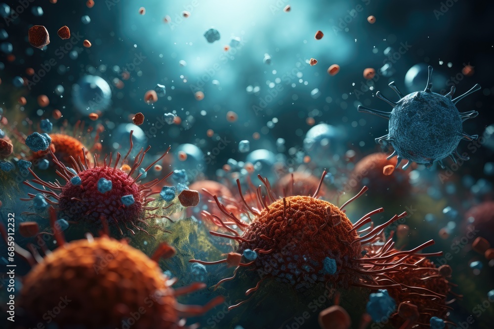 Virus, microscopic infectious agent, nucleic acid, rna dna