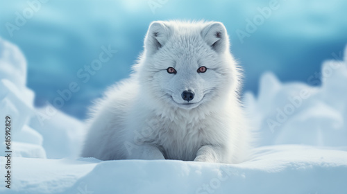 Arctic Fox, Snowy Landscape © Ryan