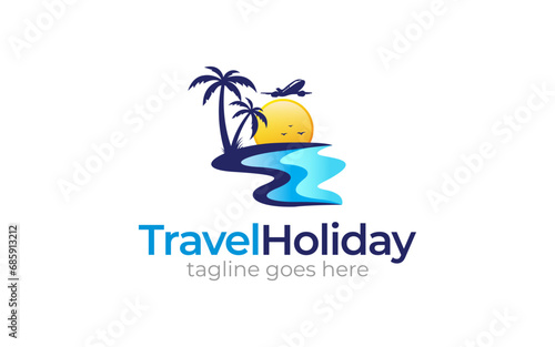 Illustration vector graphic of agency holiday tours and travel for your business company logo design template