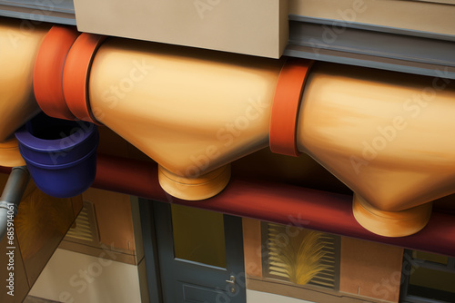 Quirky architecture, exposed function, utilitarian