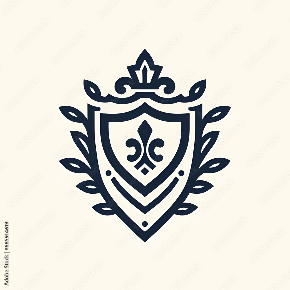 Coat of arms, crest symbol isolated on white background Coat of arms, crest symbol isolated on white background