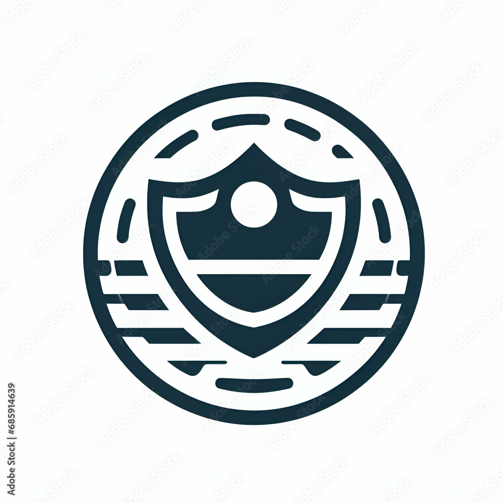 Shield logo isolated on white background Shield logo isolated on white background