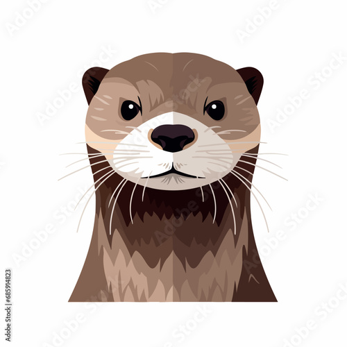 Otter in cartoon, doodle style. Isolated 2d vector illustration in logo, icon style, Eps 10. AI Generative © Alexey