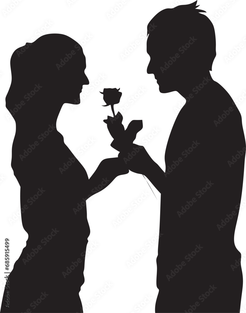 man and woman couple lovers silhouette vector illustrations. EPS 10 File