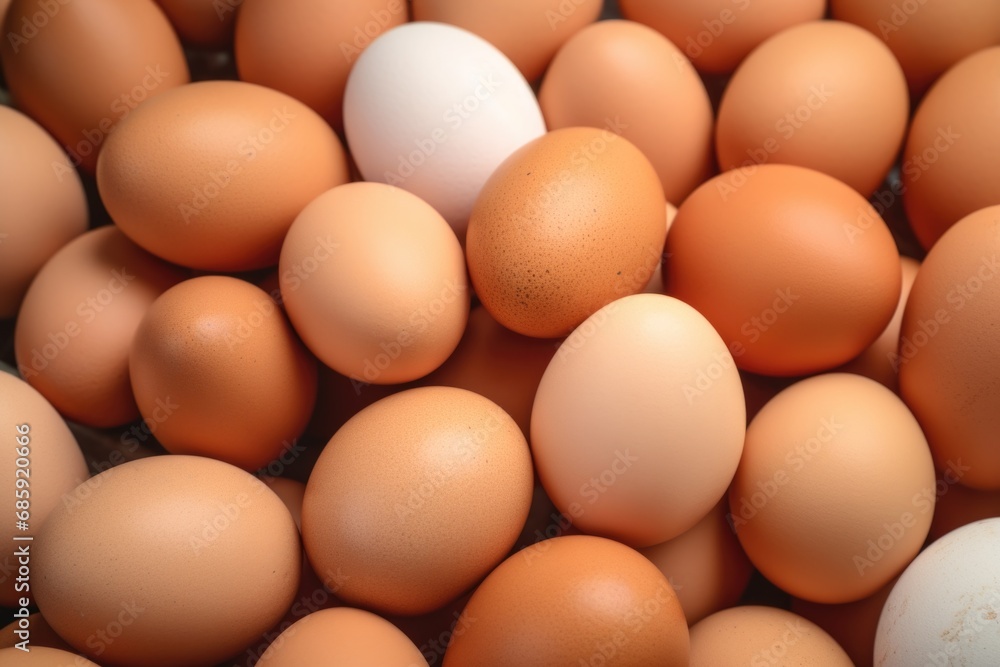An appetizing stack of delicate eggs, beckoning with promises of nourishment and the promise of new beginnings An appetizing stack of delicate eggs, beckoning with promises of nourishment and the promise of new beginnings
